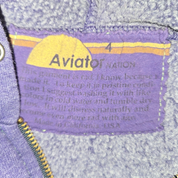 Aviator Nation kids hoodie size 4 - Picture 3 of 3